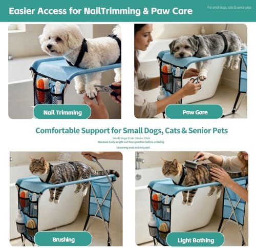 Dog Grooming Hammock with Stand - Image 2