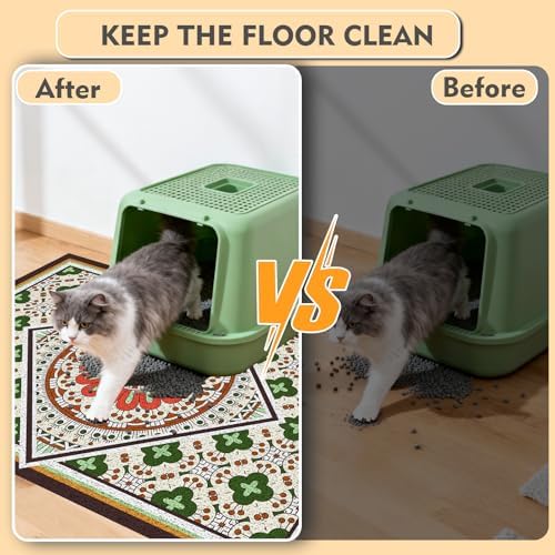 Extra Large Cat Litter Mat 30"x24", Heavy-Duty Litter Rug Catcher - Image 3