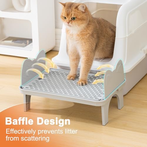 Uross Cat Litter Box Step, Extra Large Litter Box Ramp/Stairs - Image 4