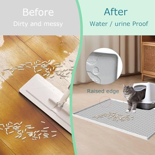 Cat Litter Mat for Litter Box, Silicone Large Cat Litter Trapping Mat - Image 7