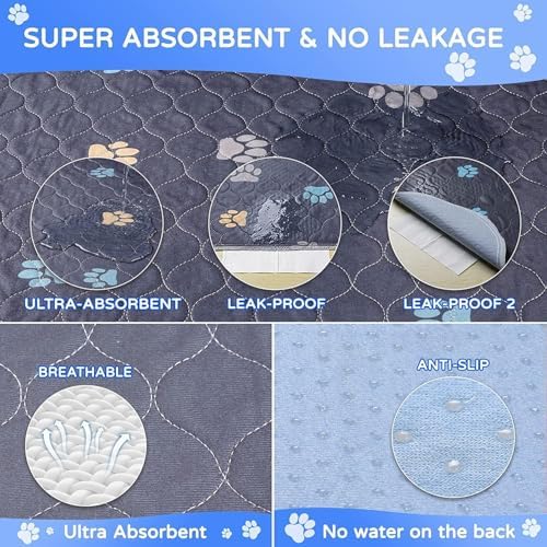 Washable Pee Pads for Dogs, Waterproof, 24 x 48 in, 2 Pack - Image 3