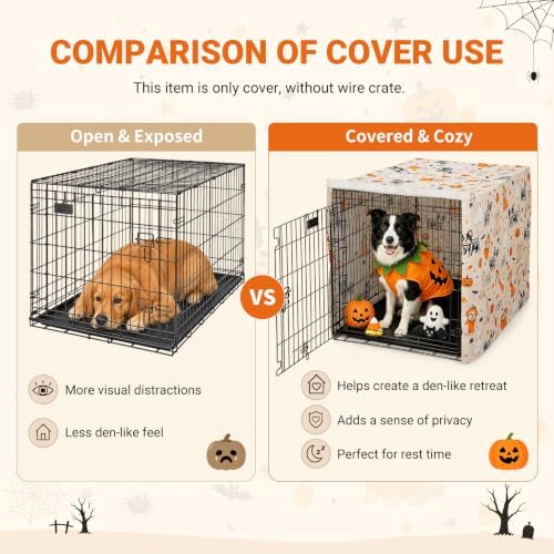 Explore Land Halloween Pattern Dog Crate Cover, 42 Inches - Image 3