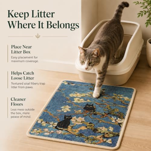 Art Sisal Cat Scratcher Mat, Cat Wall Scratchers - Image 3