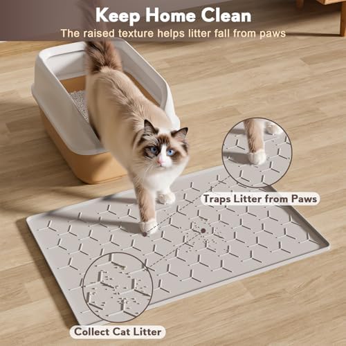 Garoopion Silicone Cat Litter Mat 24×16 inch - Image 3