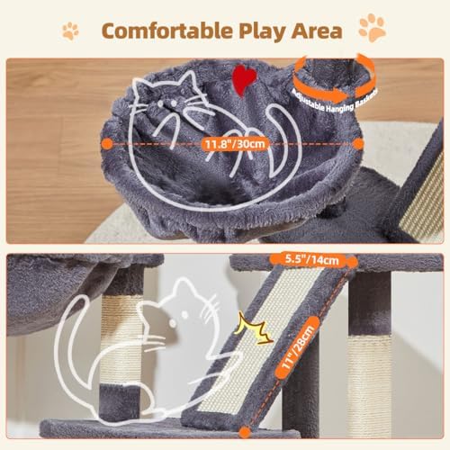 Taoqimiao Cat Tree, 38.5In Cat Tower - Image 5
