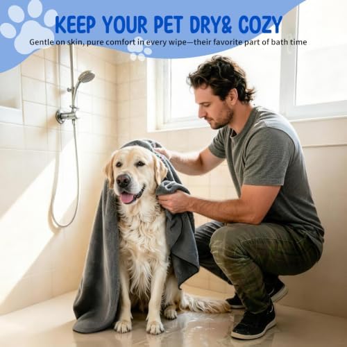 ATONET 2 Pack Microfiber Dog Towels - Image 6