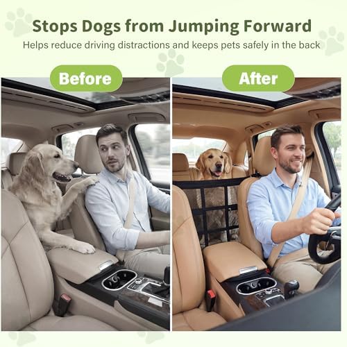 Dog Car Barrier, 2-Ply Reinforced Mesh, Top/Bottom Adjustable Straps - Image 2