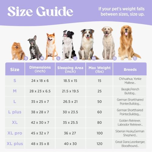 LE SURE Cute Cozy High Back Orthopedic Dog Beds Large Sized Dog - Image 6