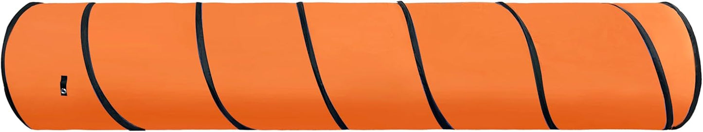 Dog Agility Tunnel, Dog Agility Equipment, Dog Agility Training with Carry Bag (Orange)
