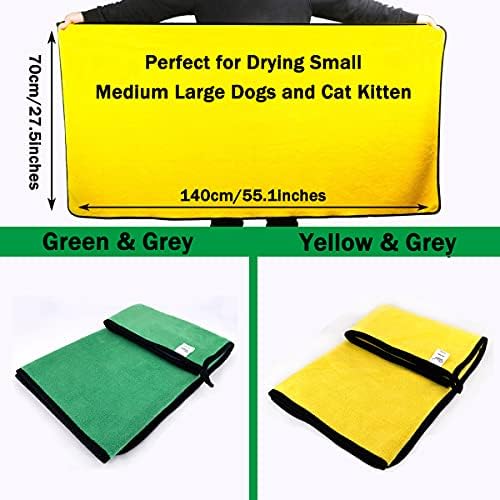 Dog Towel - 2 Pack Large Dog Bath Towel Super Absorbent Microfiber Beach Towels - Image 2