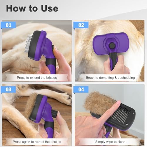 Dipoo Self Cleaning Cat & Dog Grooming Brush - Image 7