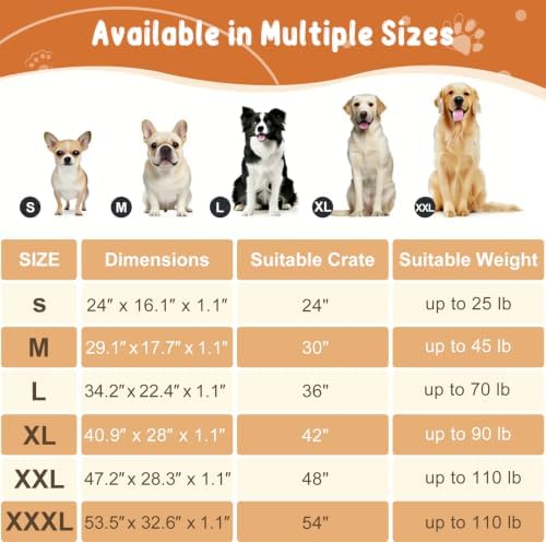 EMPSIGN Dog Crate Pad for 30"x20" Dog Crate, Plush/Canvas Navy - Image 5