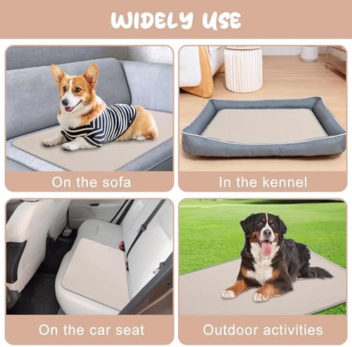 Buvlnee Summer Dog Cooling Mat Washable Ice Silk Self Cool Pad - Image 4