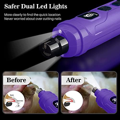BOUSNIC Dog Nail Grinder with 2 LED Light - Image 2