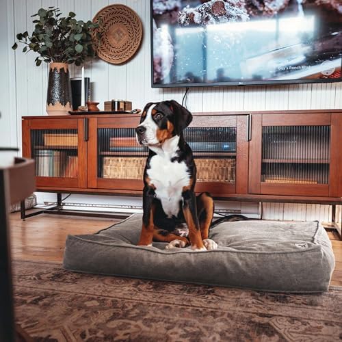 Molly Mutt Gray Dog Bed Cover, Non-Toxic & 100% Cotton - Image 4