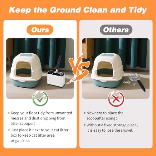 Universal Cat Litter Scoop Holder, Stainless Steel Scooper Caddy - Image 6