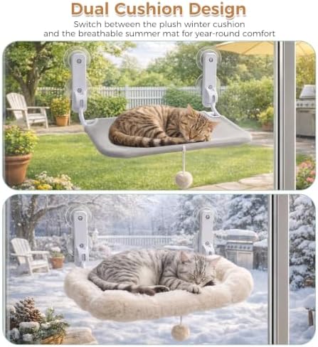 Foldable Cat Window Perch, Cordless Cat Hammock - Image 6