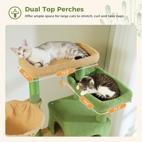 69" Cactus Cat Tree for Indoor Cats Large Adult - Image 4