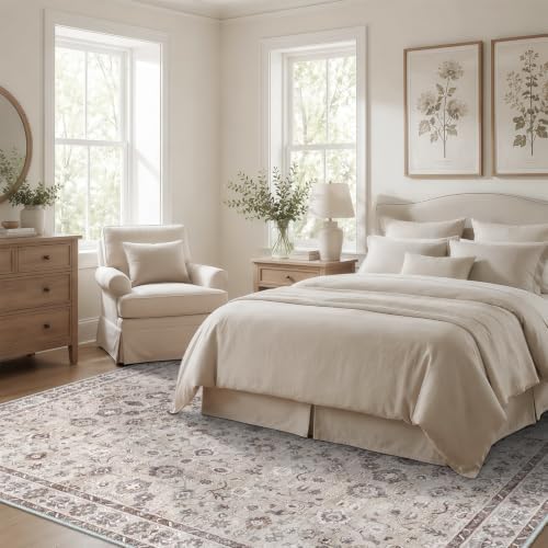 7x7 Area Rug Living Room: Non Slip Machine Washable Indoor Carpet - Image 2