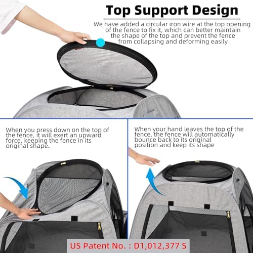 Tenrai Portable Cat Playpen, Trapezoidal Design - Image 5