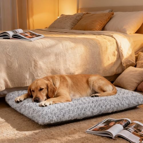 Dog Bed Large Size, Plush Washable Pet Bed Mat, Dog Crate Bed 35"x23" - Image 6