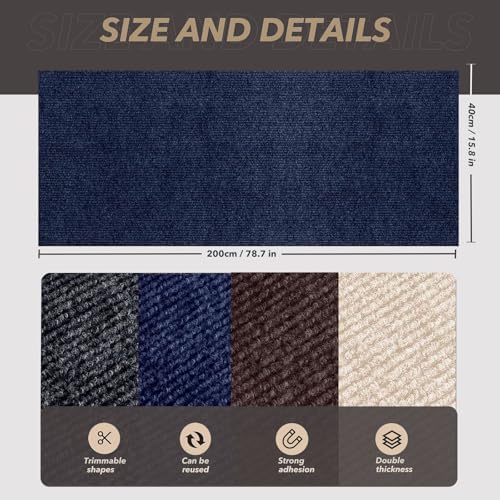78.7"x15.8" DIY Cat Scratch Furniture Protector, Self-Adhesive, Dark Blue - Image 4
