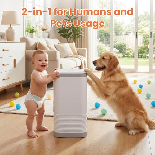 Diaper Pail, 3.17 Gal Large Capacity Odor-Locking Diaper Trash Can - Image 6
