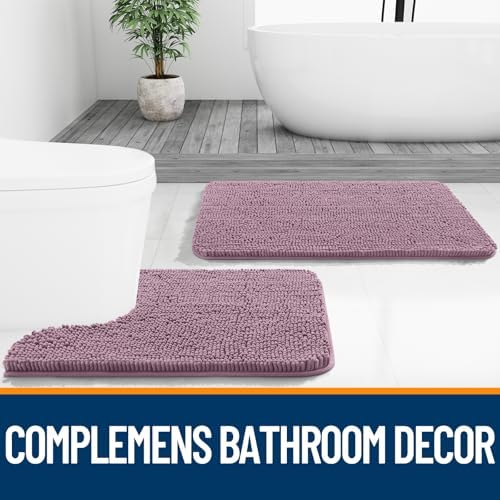 OLANLY Bathroom Runner Rugs 44x24, Extra Soft Absorbent Chenille Bath Rugs - Image 7