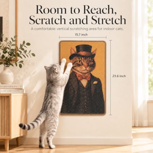 Art Sisal Cat Scratcher Mat, Cat Wall Scratchers - Image 2
