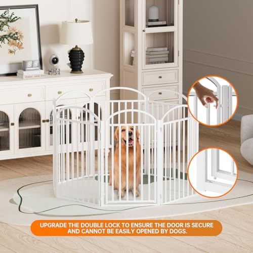 SNUOWU 8 Panels Full Matel Freestanding Dog Gates - Image 6