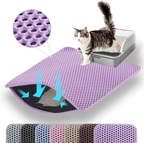 Extra Large Cat Litter Mat, Double Layer Honeycomb Design by Petinstinct