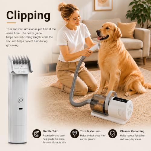 Dog Grooming Vacuum, Pet Grooming Kit - Image 3