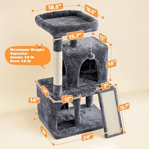 Yaheetech 42in Cat Tree Tower - Image 3