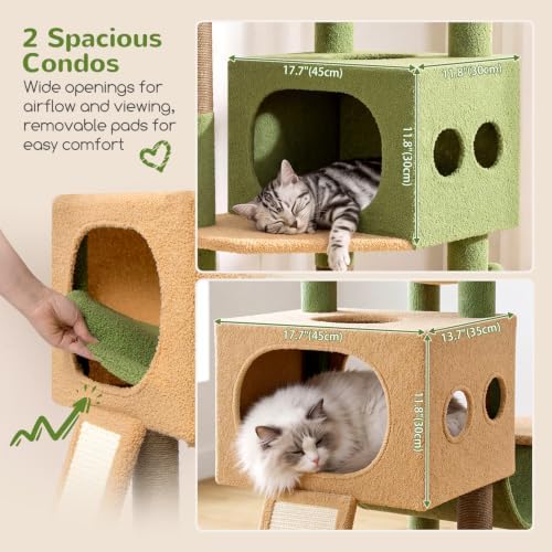 Globlazer 83inch Sturdy Cactus Multi-Level Tall Cat Tower - Image 2