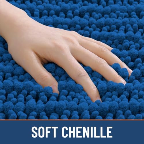 Smiry Bathroom Rugs 36X24, Extra Soft Rubber Backing Chenille Bath Mats - Image 4