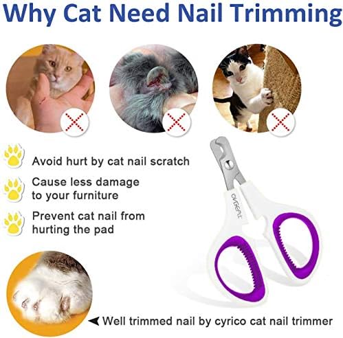Pet Nail Clippers, Cat & Kitten Claw Nail Clipper Safe Sharp Trimmer - Image 4