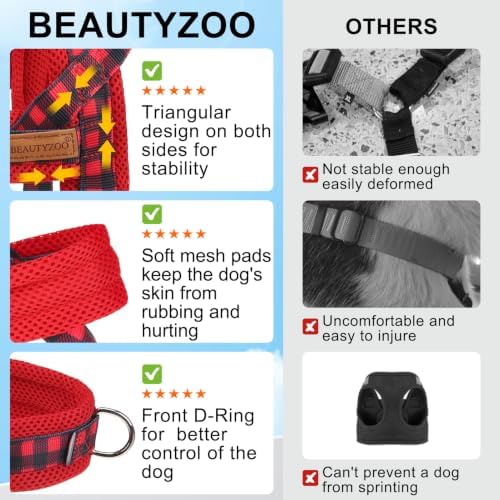BEAUTYZOO Small Dog Harness and Leash Set, No Pull Step in Puppy Vest - Image 5