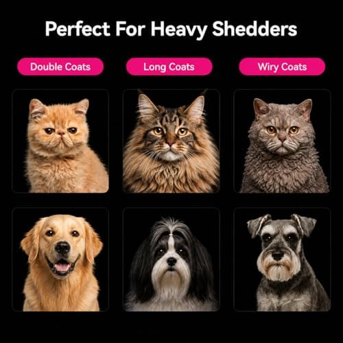 aumuca Undercoat Rake for Dogs, Deshedding & Dematting Comb for Cats - Image 3