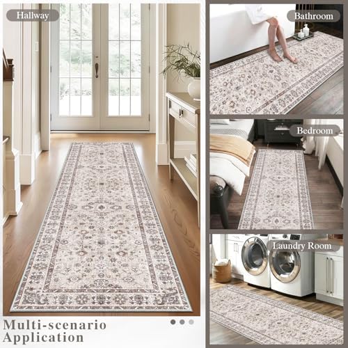 Washable Small 3x5 Area Rug for Entryway Bedroom Bedside Beige - Image 6