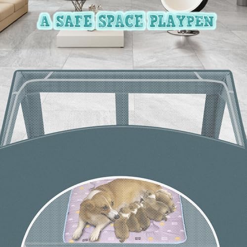 XVISHX 42x42 Inch Puppy Playpen - Image 5