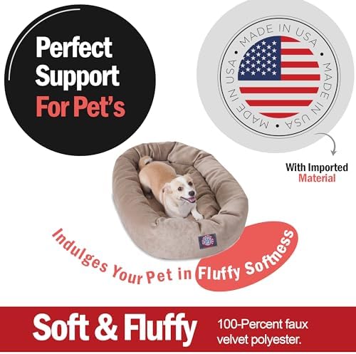 Majestic Pet Micro Velvet Dog Bed, 32 Inch Medium - Image 2