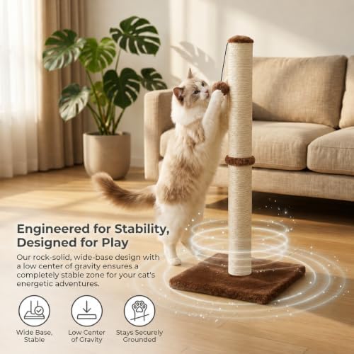 Dimaka 29" Tall Cat Scratching Post, Claw Scratcher - Image 7