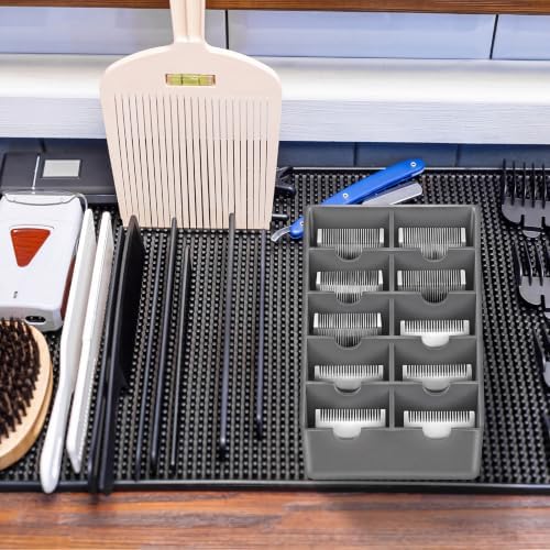 1 Pack Grey Clipper Blade Holder 10 Slot Clipper Razor Blade Rack Storage Tray - Image 6