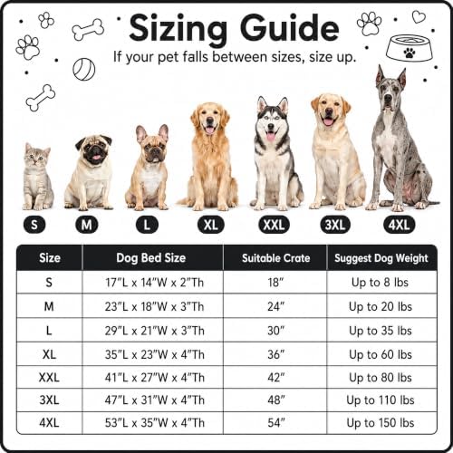 Dog Bed Medium Size, Plush Washable Pet Bed Mat, Dog Crate Bed 29"x21" - Image 2