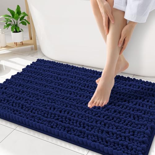 Smiry Bathroom Rugs 32X20, Extra Soft Rubber Backing Chenille Bath Mats by Smiry