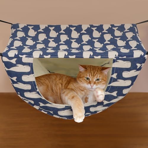 Jetec 2 Pieces Cat Cage Hammock Indoor Hanging Pet Bed Double Layer Hanging - Image 2
