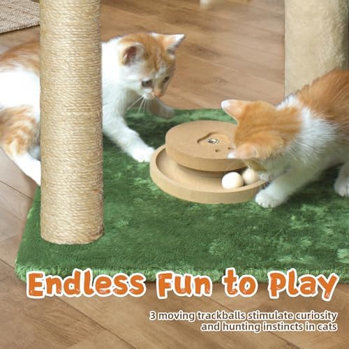 Fantasreen Cat Tree 28'' with Hammock & Interactive Toy - Image 3