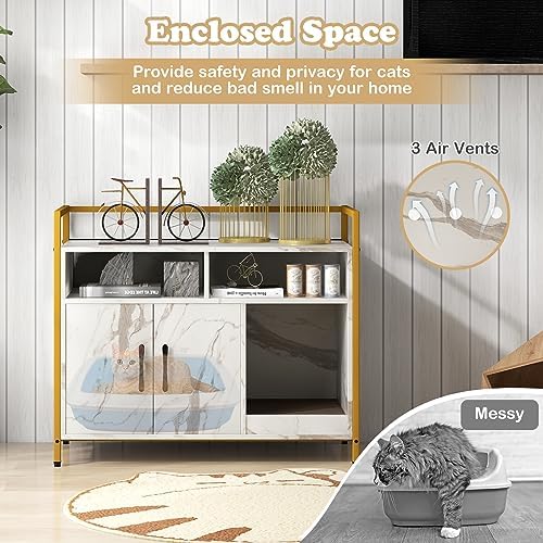 Giantex Cat Litter Box Enclosure - Image 4