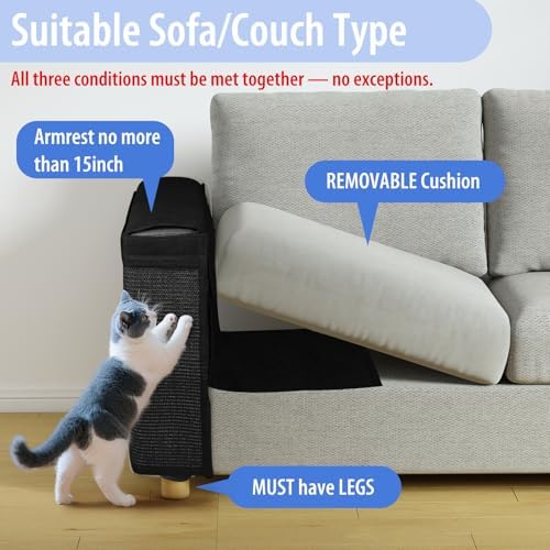 Oroonoko Cat Scratch Couch Protector, Couch Protector from Cat Claws - Image 4