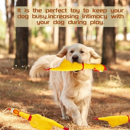 Xeehwb 2 Pcs Large Rubber Chicken, Screaming Chicken Dog Toys, Squeaky Chickens - Image 6